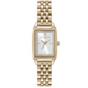 Olivia Burton Rectangular Sunray Gold Bracelet Watch Analog New in Box